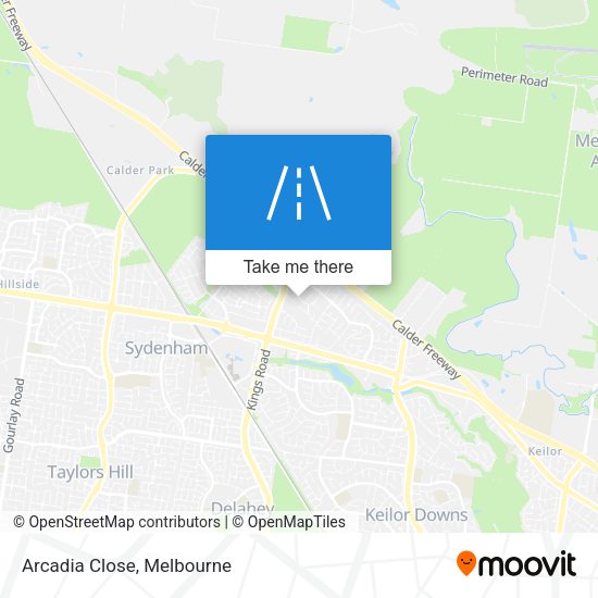 Arcadia Close map