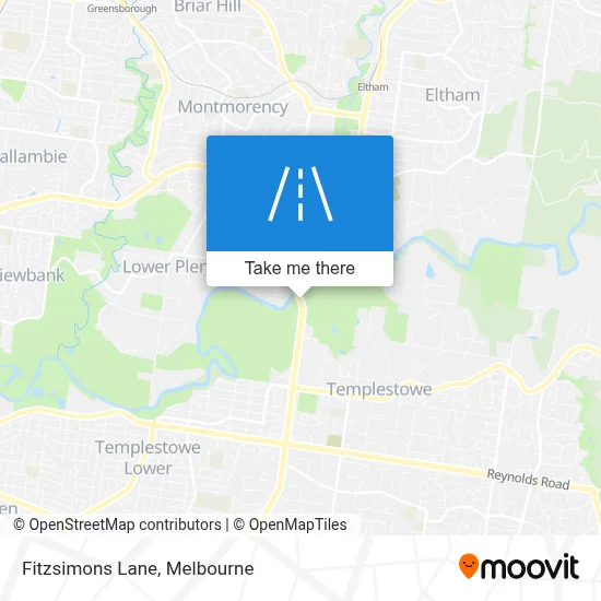 Mapa Fitzsimons Lane