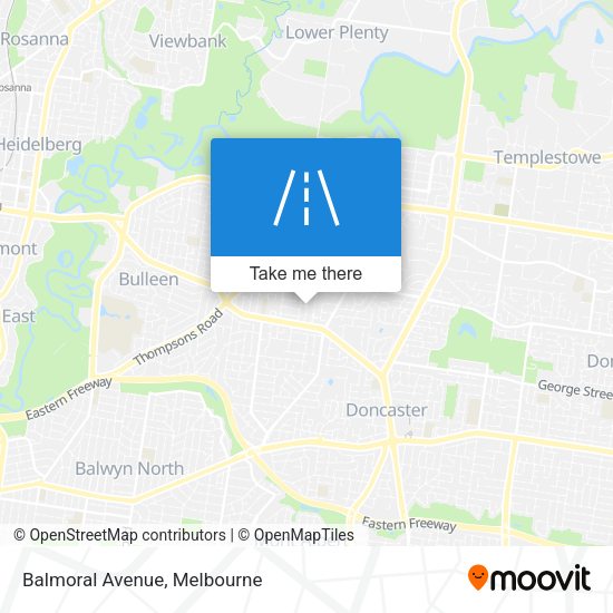 Balmoral Avenue map