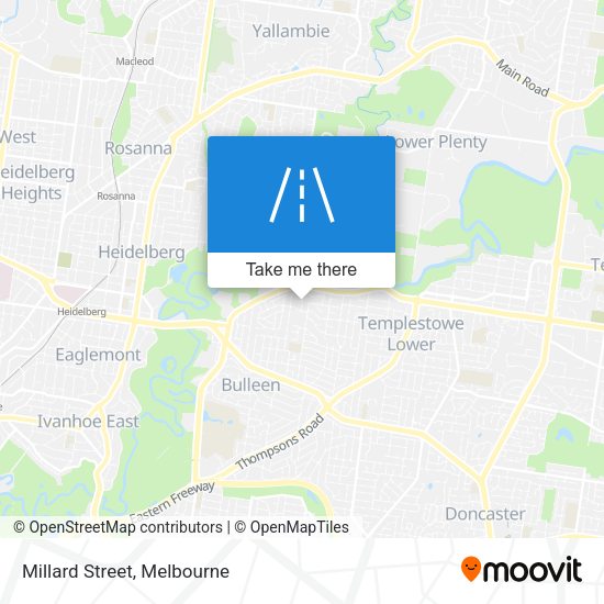 Millard Street map