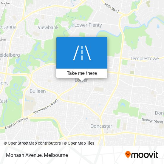 Monash Avenue map