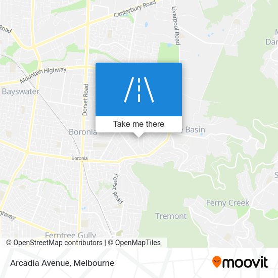 Arcadia Avenue map