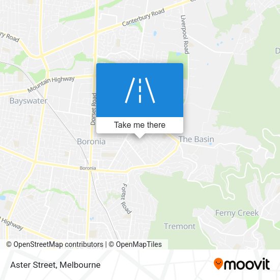 Aster Street map