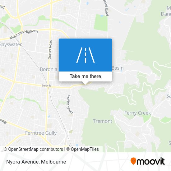 Nyora Avenue map