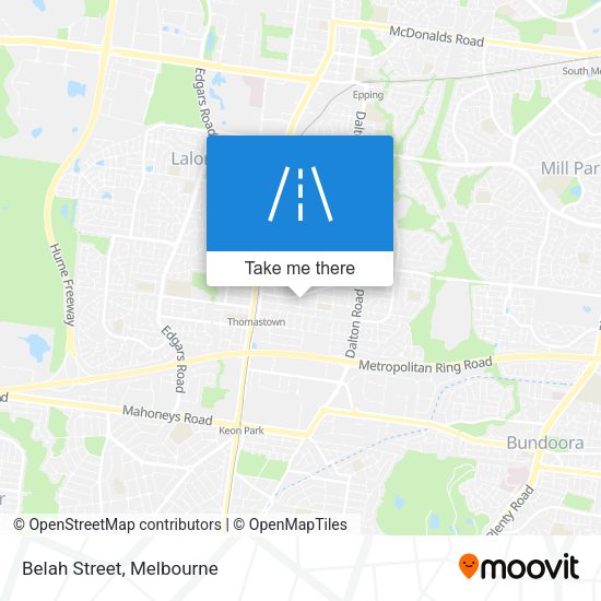 Belah Street map