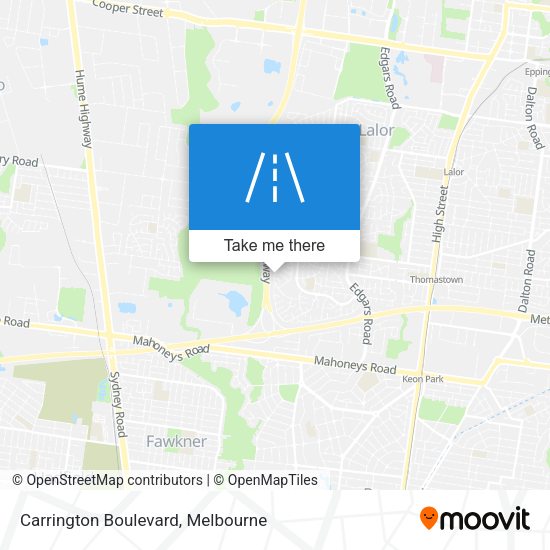 Carrington Boulevard map