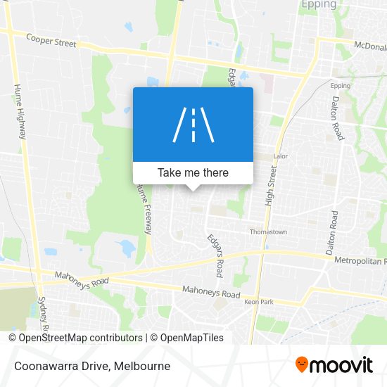 Coonawarra Drive map