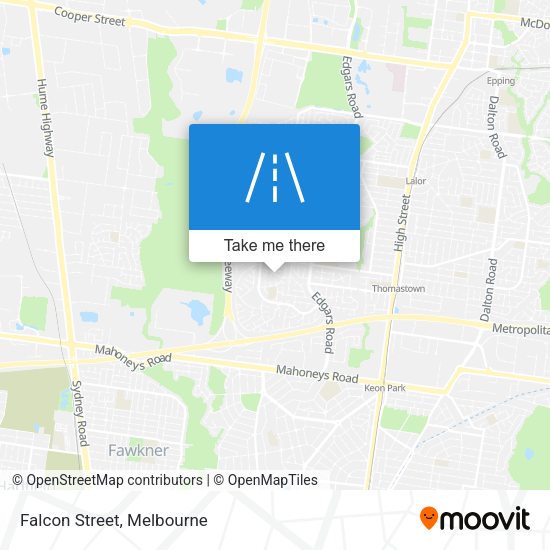 Falcon Street map