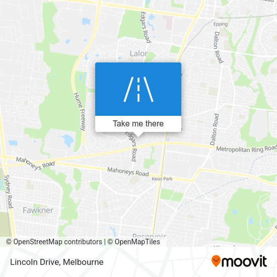 Lincoln Drive map