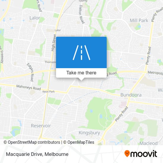 Macquarie Drive map
