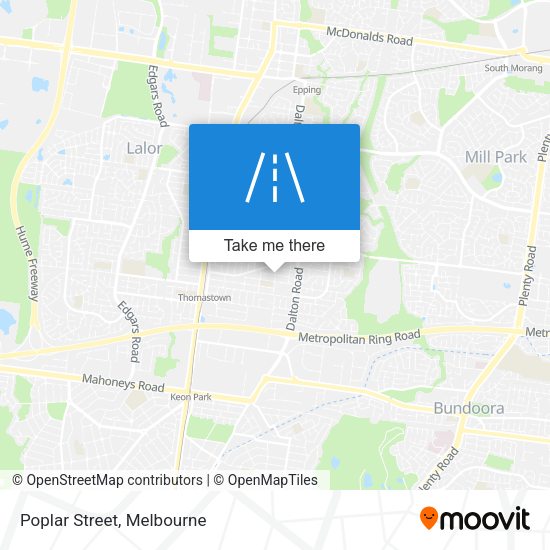 Poplar Street map