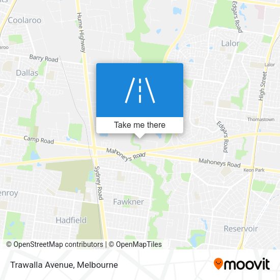 Trawalla Avenue map