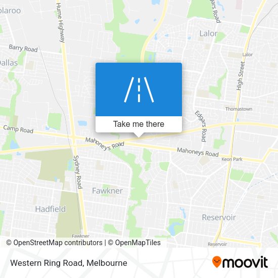 Western Ring Road map