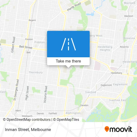 Mapa Inman Street