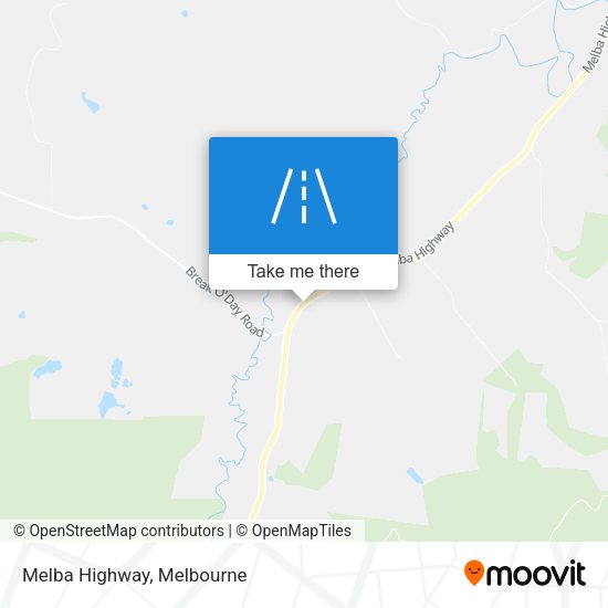 Melba Highway map