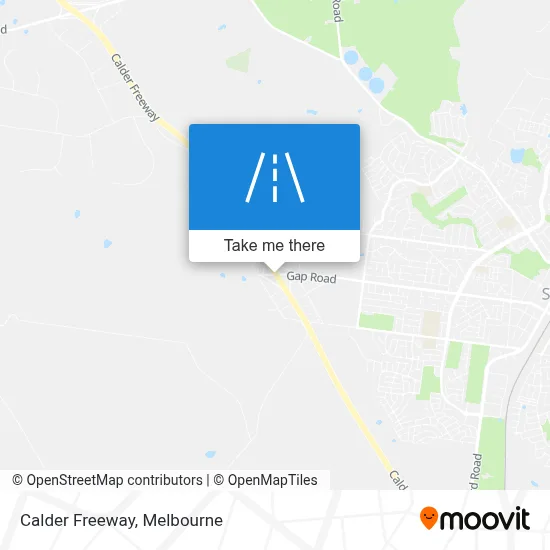 Mapa Calder Freeway