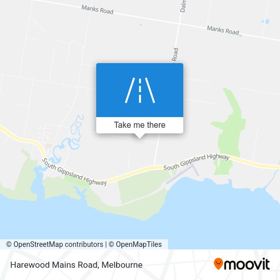 Harewood Mains Road map