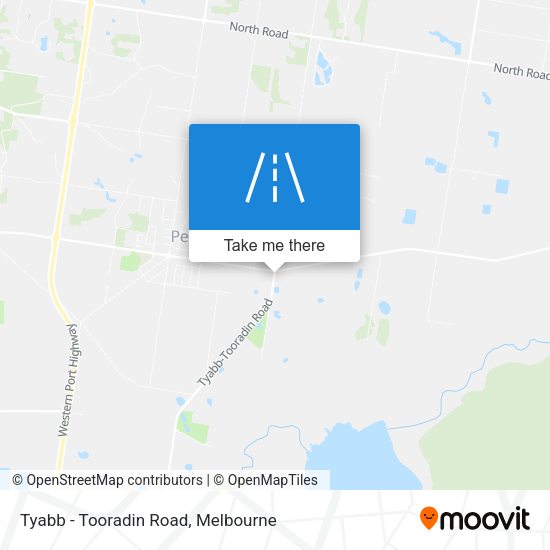Tyabb - Tooradin Road map