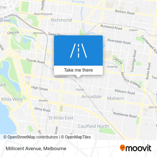 Millicent Avenue map