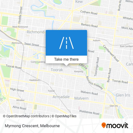 Myrnong Crescent map