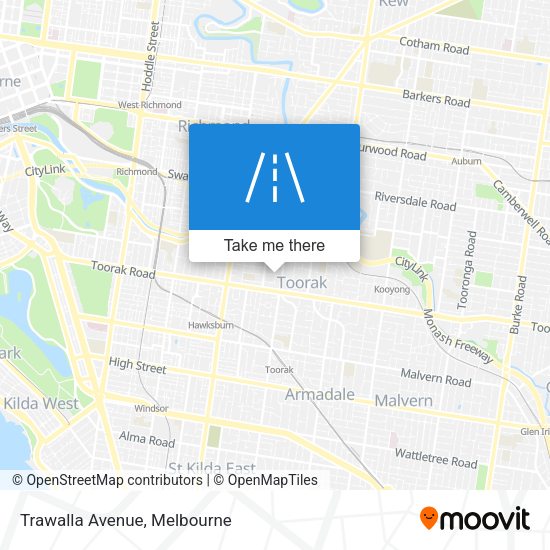 Trawalla Avenue map
