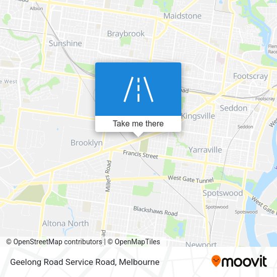 Geelong Road Service Road map