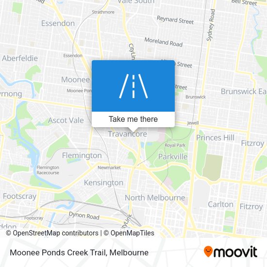 Moonee Ponds Creek Trail map