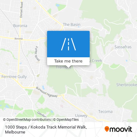 1000 Steps / Kokoda Track Memorial Walk map