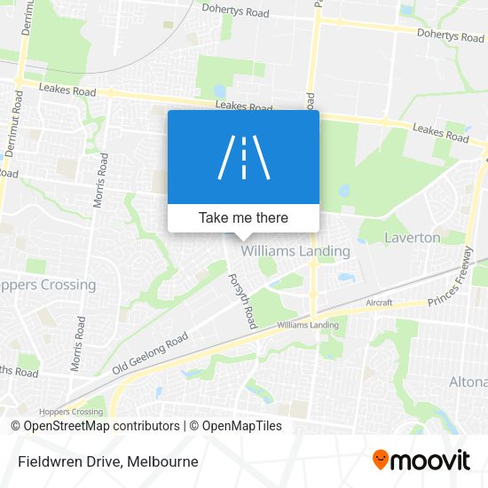 Fieldwren Drive map
