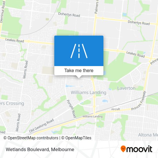 Wetlands Boulevard map