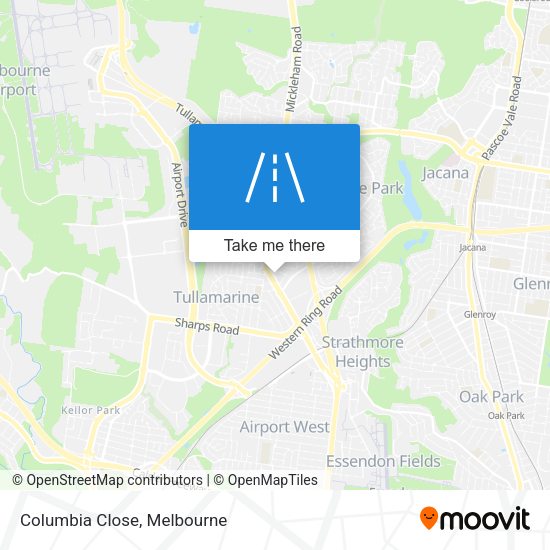 Columbia Close map