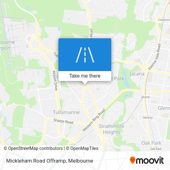 Mickleham Road Offramp map