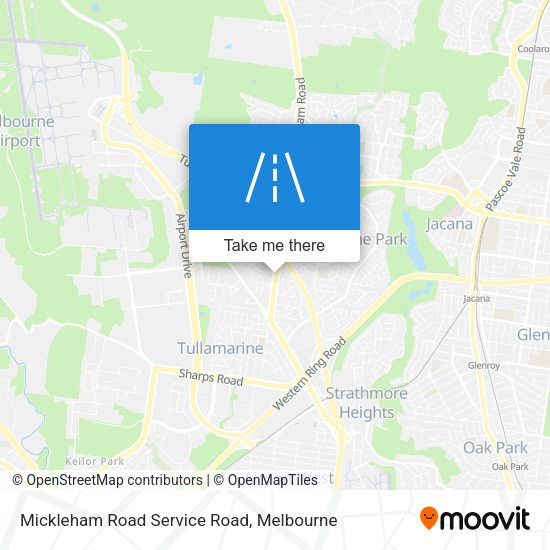 Mickleham Road Service Road map