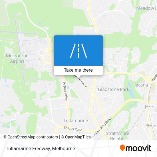 Tullamarine Freeway map
