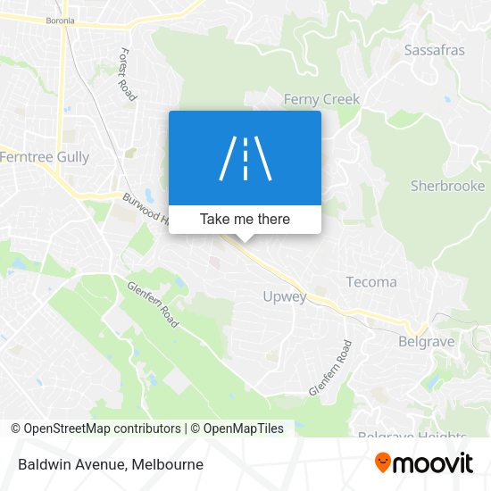 Baldwin Avenue map