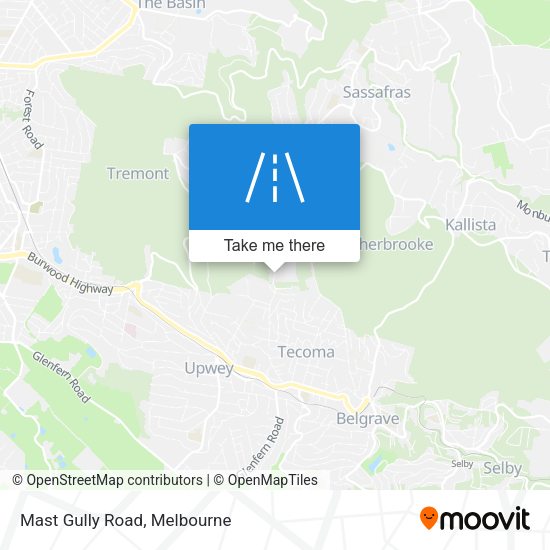 Mast Gully Road map