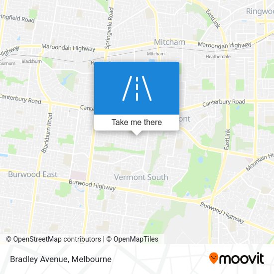 Bradley Avenue map