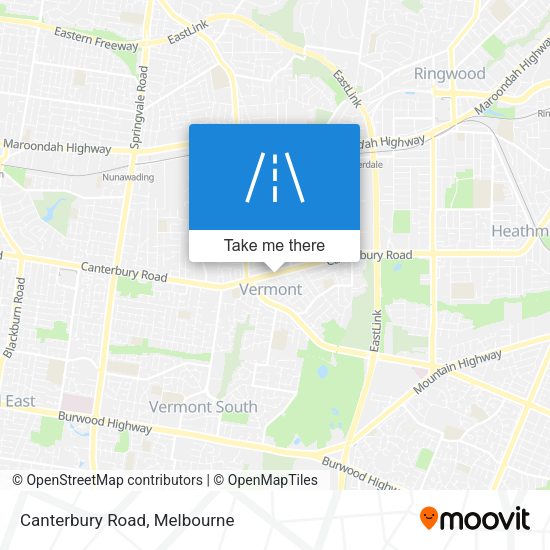 Canterbury Road map
