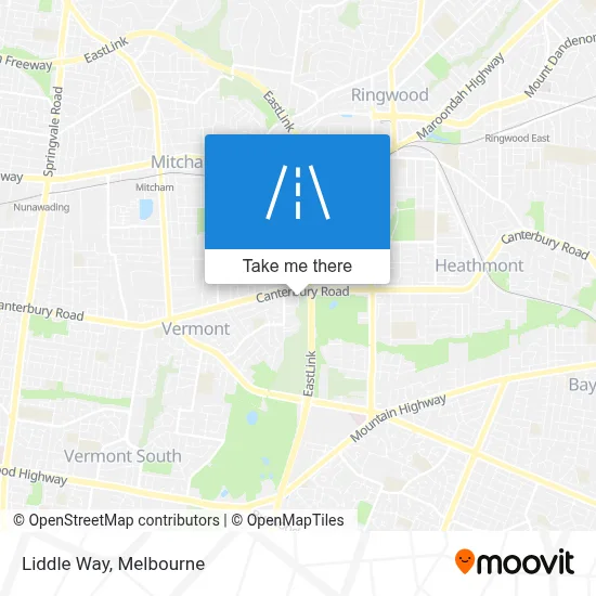 Mapa Liddle Way