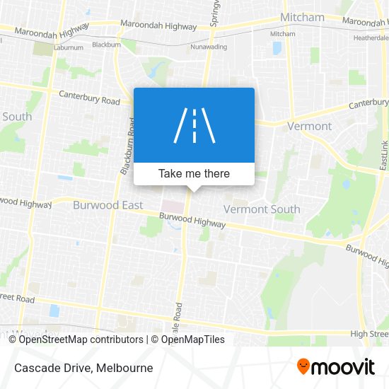 Cascade Drive map