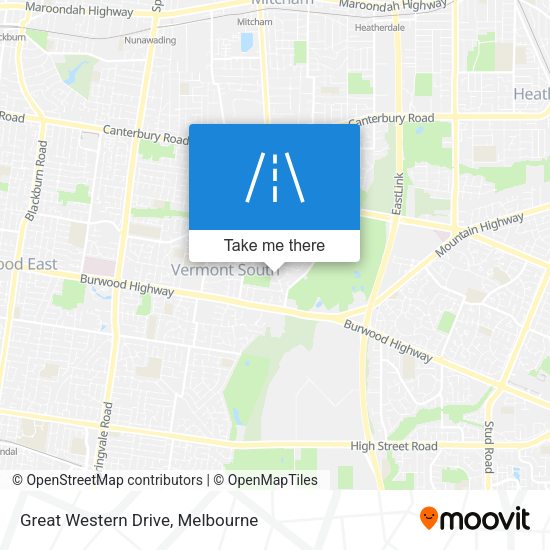 Great Western Drive map