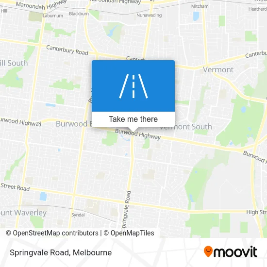 Mapa Springvale Road
