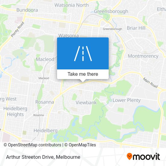 Arthur Streeton Drive map