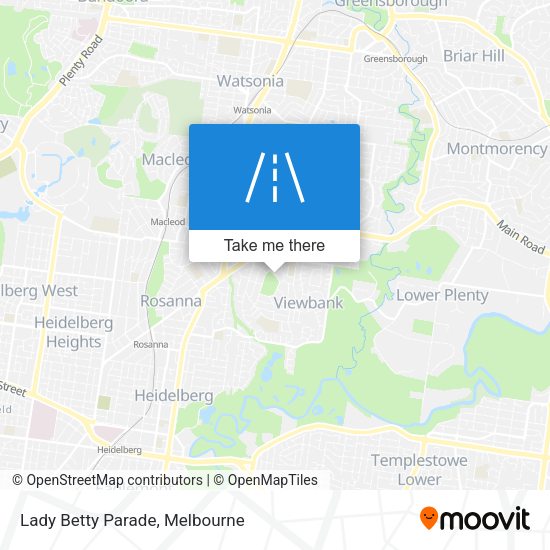 Lady Betty Parade map