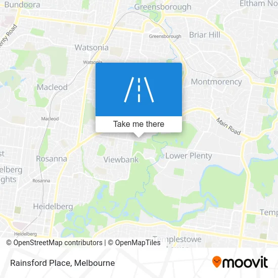 Mapa Rainsford Place