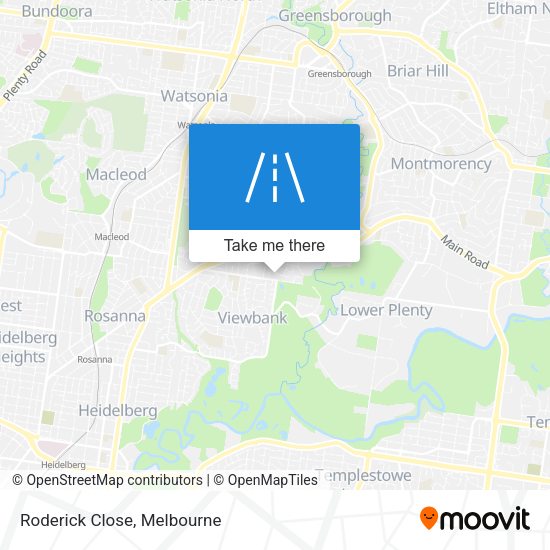 Roderick Close map