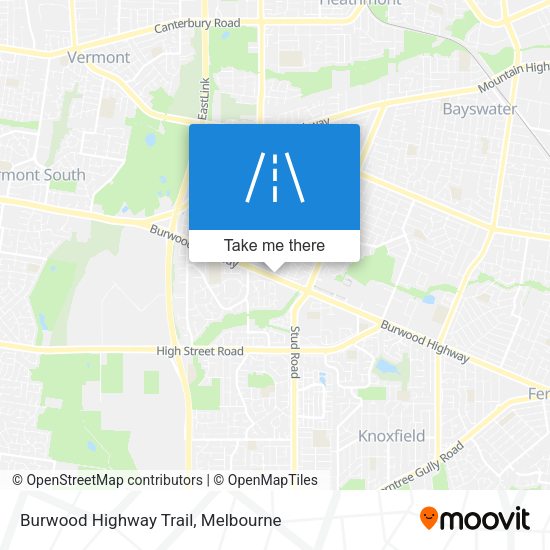 Burwood Highway Trail map