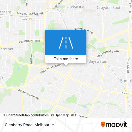 Glenbarry Road map