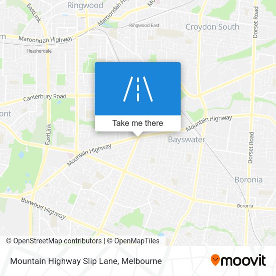 Mountain Highway Slip Lane map