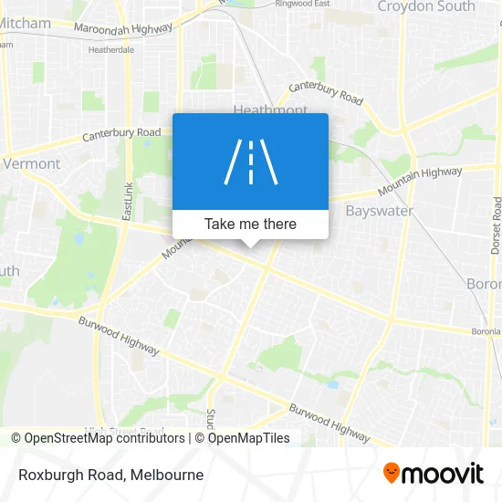 Mapa Roxburgh Road
